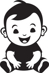 Sunshine Smiles Radiant Baby Laughing Logo Angelic Laughter Baby Icon Design