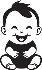 Sweet Laughter Darling Baby Design Cherub Chuckles Adorable Laughing Icon