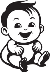 Chuckles and Giggles Adorable Infant Icon Baby Bliss Laughing Little One Design