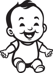 Chuckle Charm Smiling Baby Logo Sweet Laughter Darling Baby Design