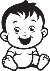 Fototapeta premium Darling Chuckles Baby Laugh Emblem Baby Glee Laughing Icon Design