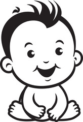 Babys Giggles Smiling Design Icon Joyful Little One Laughing Vector Graphics