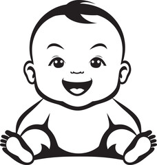 Baby Bliss Badge Laughing Icon Tiny Titters Adorable Laughing Symbol