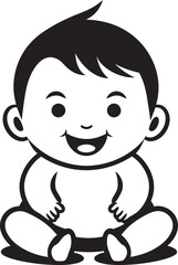 Vibrant Baby Giggles Icon Logo Graphic Design Spirited Infant Laughter Emblem Vector Illustration