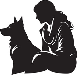 Furry Fellowship Logo Vector Graphic Design Canine Companion Connection Iconic Vector Logo Design