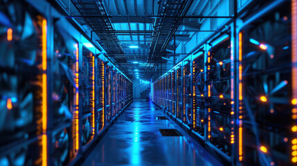 data center, cryptocurrency mining, wires, neon, motherboard, modern technology, electronics, engineering infrastructure, IT, computer, equipment, server, information, network, internet