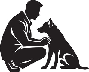 Tailored Tails Iconic Black Icon for Pet and Human Canine Companions Vector Logo Design for Dog and Companion
