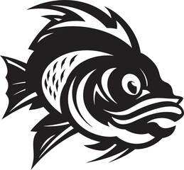 Vector Versatility Tropical Fish Icon Design Island Inspirations Black Fish Logo Graphics