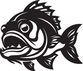 Tropical Trends Black Iconic Fish Logo Vector Vitality Fish Logo Design Icon