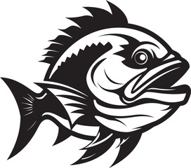 Tropical Tides Exotic Fish Iconography Sapphire Seas Black Tropical Fish Logo Design