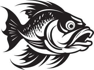Azure Abyss Black Tropical Fish Vector Tropical Thrive Vector Iconic Fish Design