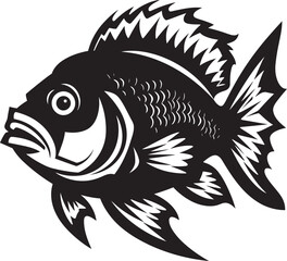 Spectral Swim Black Vector Fish Graphics Shadow Strike Fear Striking Fish Design