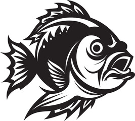 Fototapeta premium Shadowy Shark Fear Striking Fish Logo Vector Venom Feared Fish Icon Graphics
