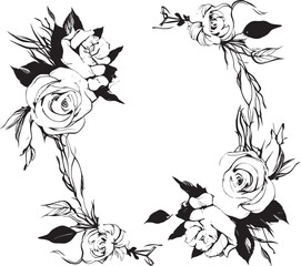 Mystic Floral Elegance Vector Icon Design Shadowed Petal Perimeter Black Icon Graphics