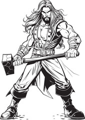 Axe of Valor Black Logo Icon Warriors Will Vector Heroic Axe