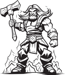 Battle Born Black Heroic Emblem Axe Arbiter Vector Heroic Design