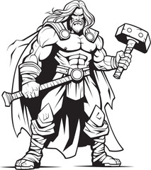 Axe of Valor Long Haired Hero with Axe Warriors Will Iconic Black Hero
