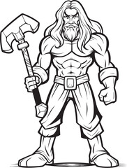 Fury Forged Iconic Black Logo Warriors Will Axe Icon Vector