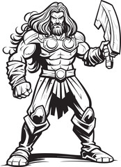 Axe of Justice Iconic Vector Design Champions Chop Superhero Axe Graphics