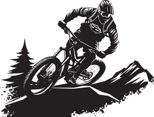 Edge Expedition Iconic Downhill Graphics Trailblazer Triumph Vector Biker Emblem