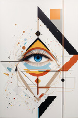 Abstract Fusion: An artistic canvas that explores organic and geometric shapes through the simplicity of the eye.
