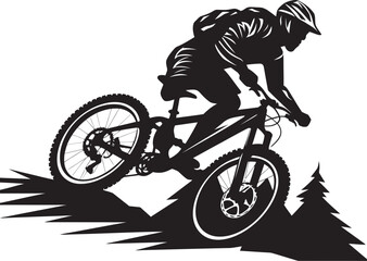 Peak Pursuit Iconic Mountain Biking Design Trailblazer Triumph Vector Bike Logo