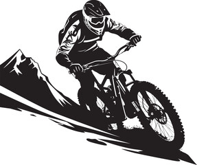 Extreme Expedition Black Biker Emblem Vertigo Venture Vector Downhill Design