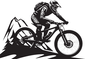 Vertigo Venture Vector Biker Emblem Slope Surge Black Mountain Biker