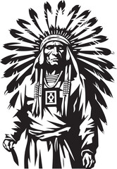 Guardian of Tradition Chief Logo Graphics Bravehearts Legacy Black Chief Icon