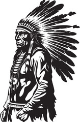 Obraz premium Thunder Guardian Iconic Chief Vector Sky Walker Chief Emblem Graphics