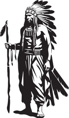 Tribal Legacy Black Chief Graphics Eagle Spirit Iconic Chief Icon