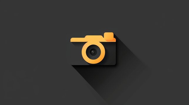 Camera App logo, typography, vector simple