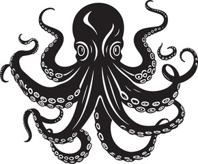 Squid Symphony Octopus Design Cephalopod Charm Iconic Emblem