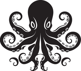 Cephalopod Charm Iconic Emblem Inkwell Vision Vector Logo