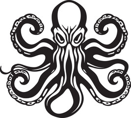 Nautical Nexus Octopus Icon Emblem Squid Symphony Vector Octopus Logo