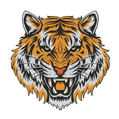 Tiger head design template