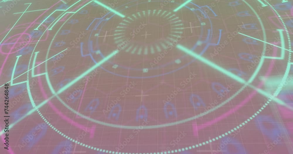 Poster animation of scope scanning on black background