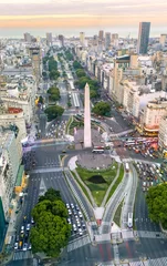 Foto op Canvas El obelisco visto por drone en la capital Buenos Aires, Argentina © Stacy