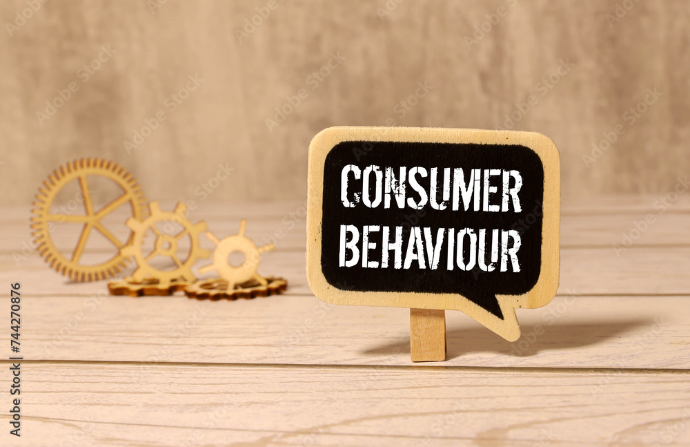 Poster behavior word made with building blocks