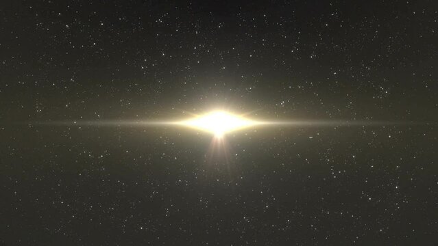 Animation of stars and light spots on black background