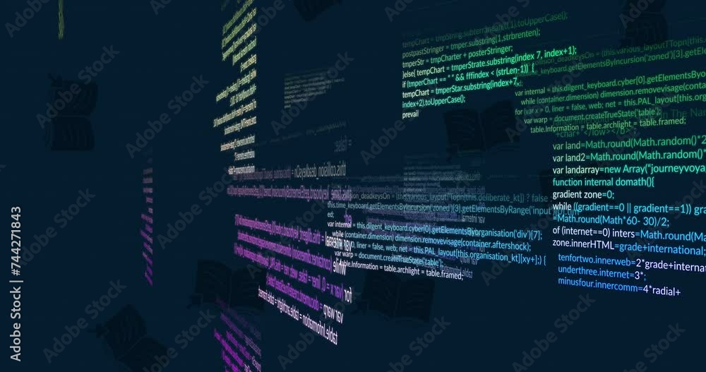 Poster animation of data processing over envelopes