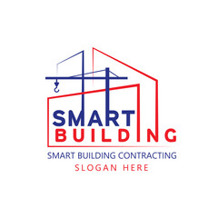 Logo for contracting, building, engineering and real estate construction services