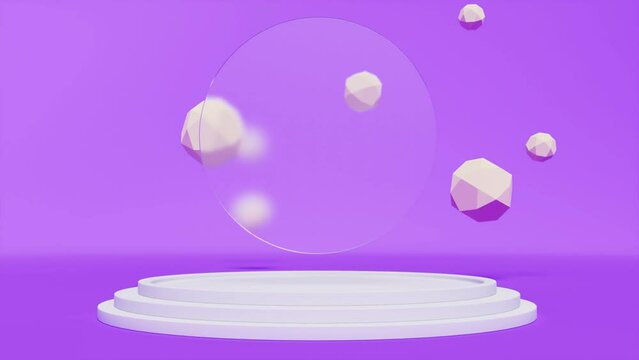 Purple glass mockup white stages intro 