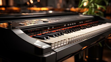 Fototapeta na wymiar Modern musical keyboard isolated