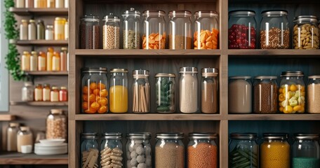 The Art and Science of Neatly Organized Pantry Items for Quick and Easy Access - obrazy, fototapety, plakaty
