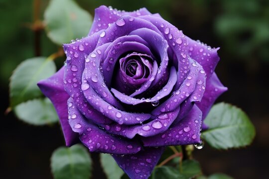 Purple rose flower gift. Natural decoration. Generate Ai