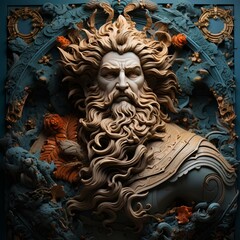 Powerful Greek God of the seas called Poseidon
