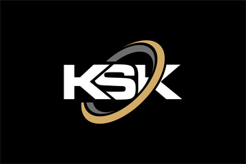 KSK creative letter logo design vector icon illustration