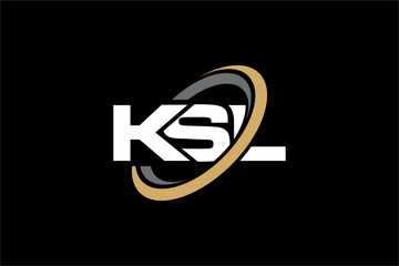 KSL creative letter logo design vector icon illustration