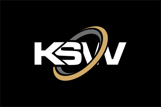KSW creative letter logo design vector icon illustration